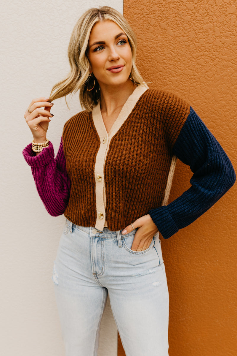 The Talon Color Block Cardigan