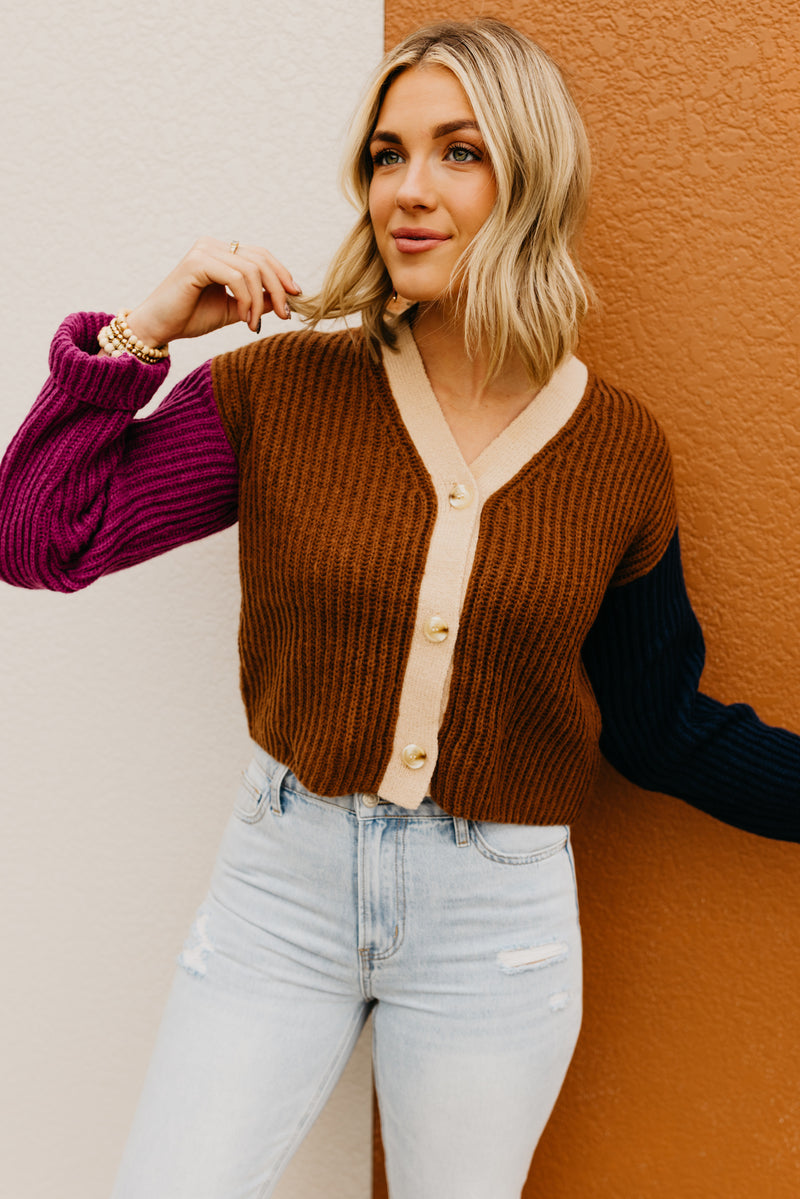 The Talon Color Block Cardigan