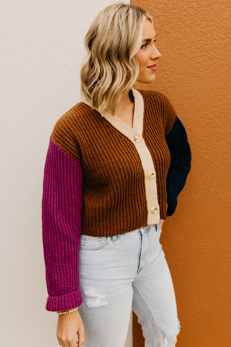 The Talon Color Block Cardigan