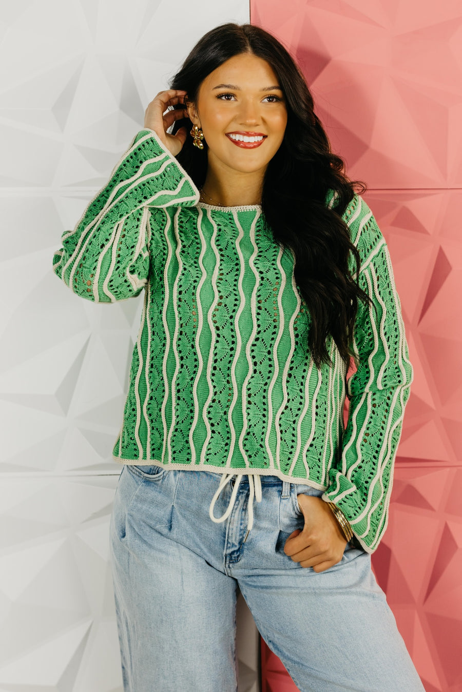 The Colton Swirl Stripe Sweater