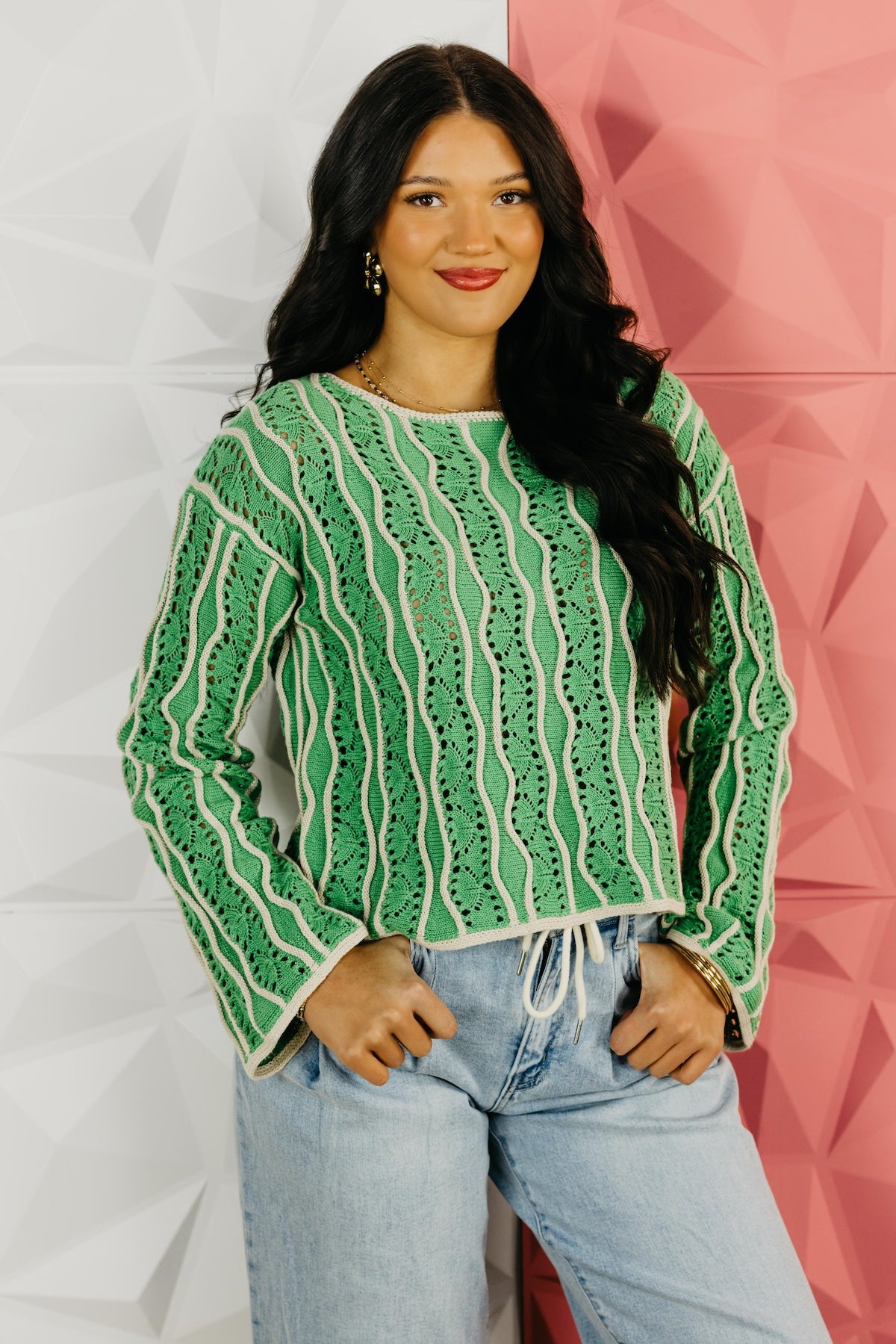 The Colton Swirl Stripe Sweater
