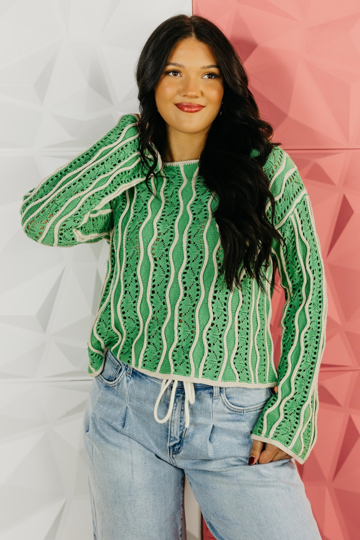 The Colton Swirl Stripe Sweater