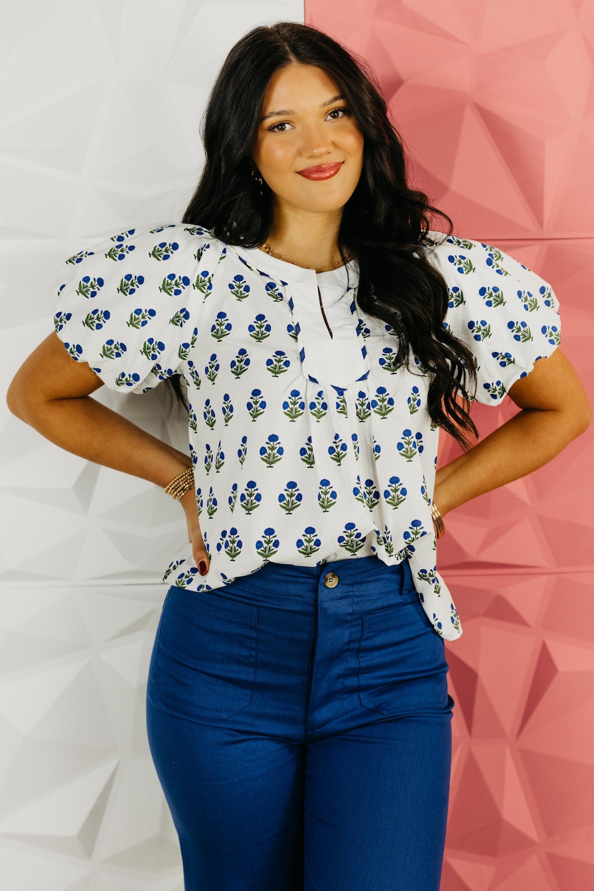 The Gwen Floral Printed Woven Blouse