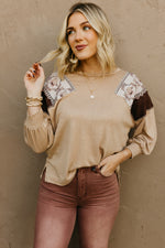 The Jessica Mixed Media Knit Top