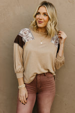 The Jessica Mixed Media Knit Top