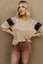 The Jessica Mixed Media Knit Top