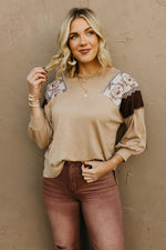 The Jessica Mixed Media Knit Top