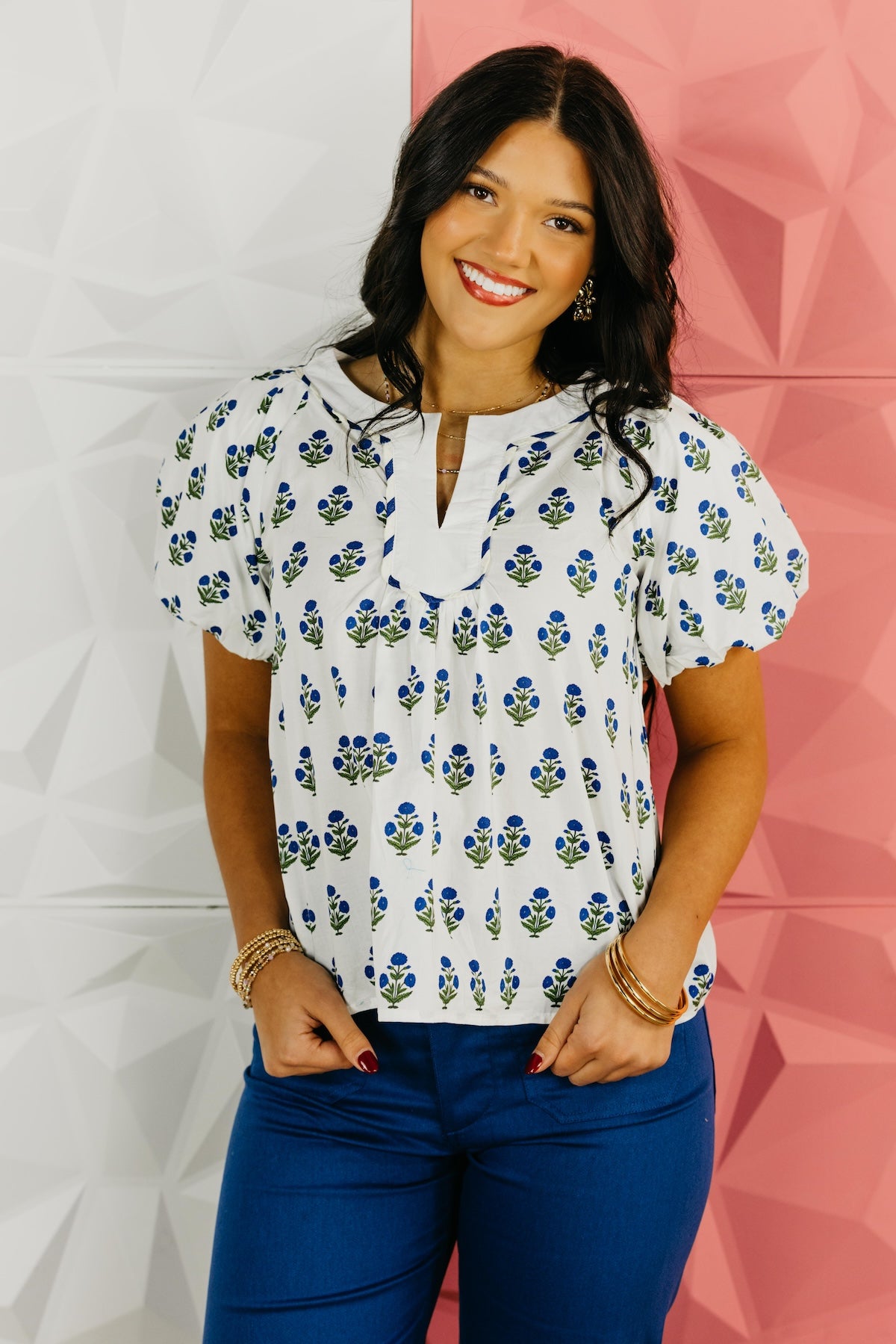 The Gwen Floral Printed Woven Blouse