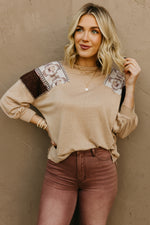 The Jessica Mixed Media Knit Top