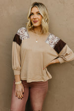 The Jessica Mixed Media Knit Top