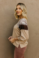 The Jessica Mixed Media Knit Top