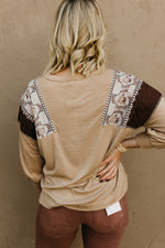 The Jessica Mixed Media Knit Top