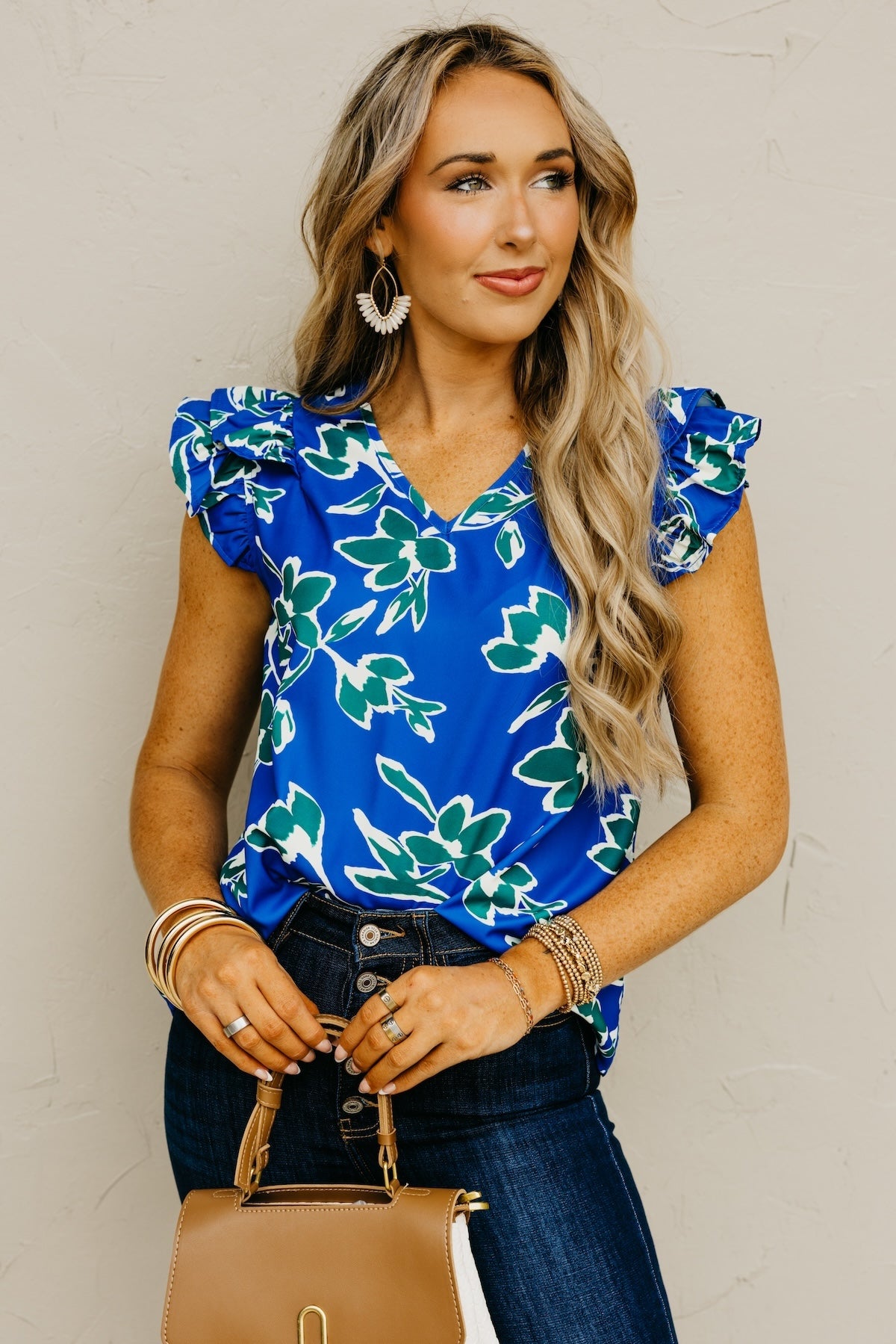 The Sammie Floral Ruffle Woven Blouse