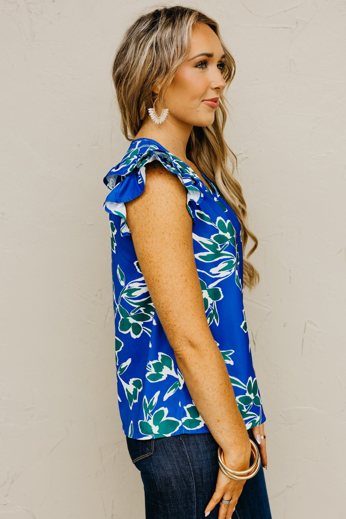 The Sammie Floral Ruffle Woven Blouse