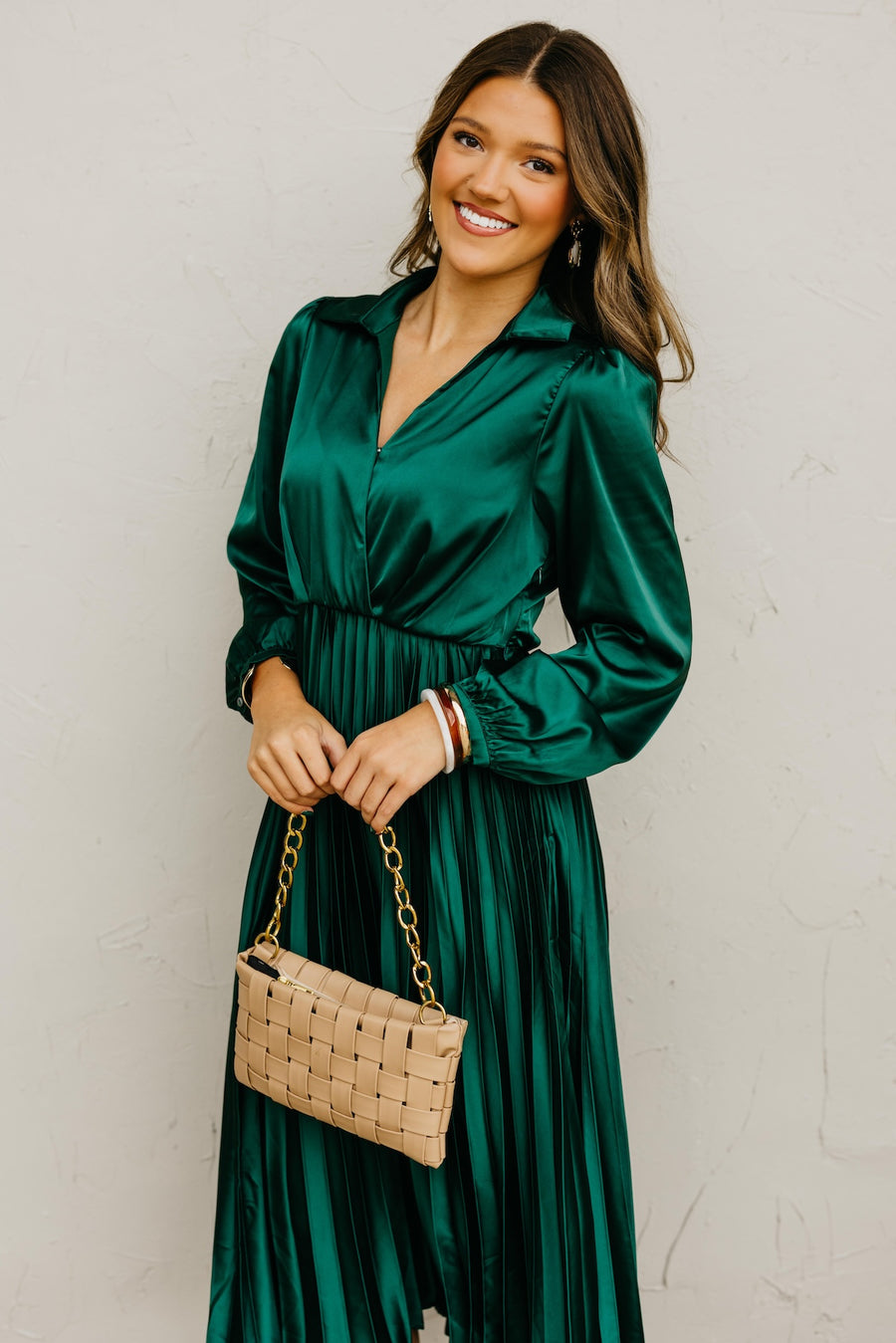 The Marta Pleated Midi Dress