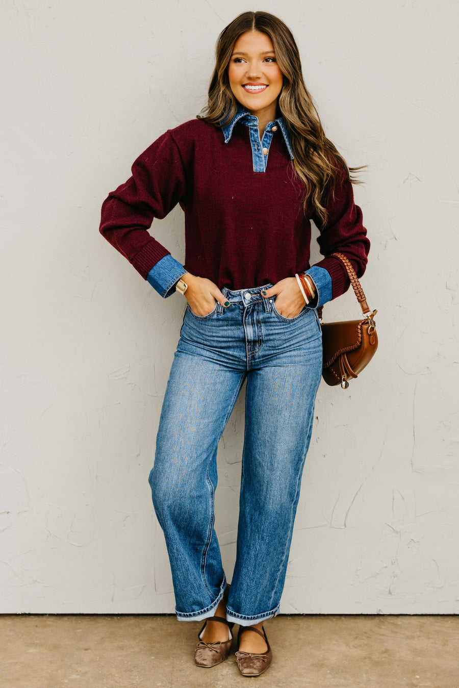 The Rockford Denim Contrast Sweater