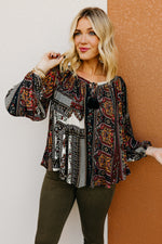 The Xiomara Bubble Sleeve Peasant Top