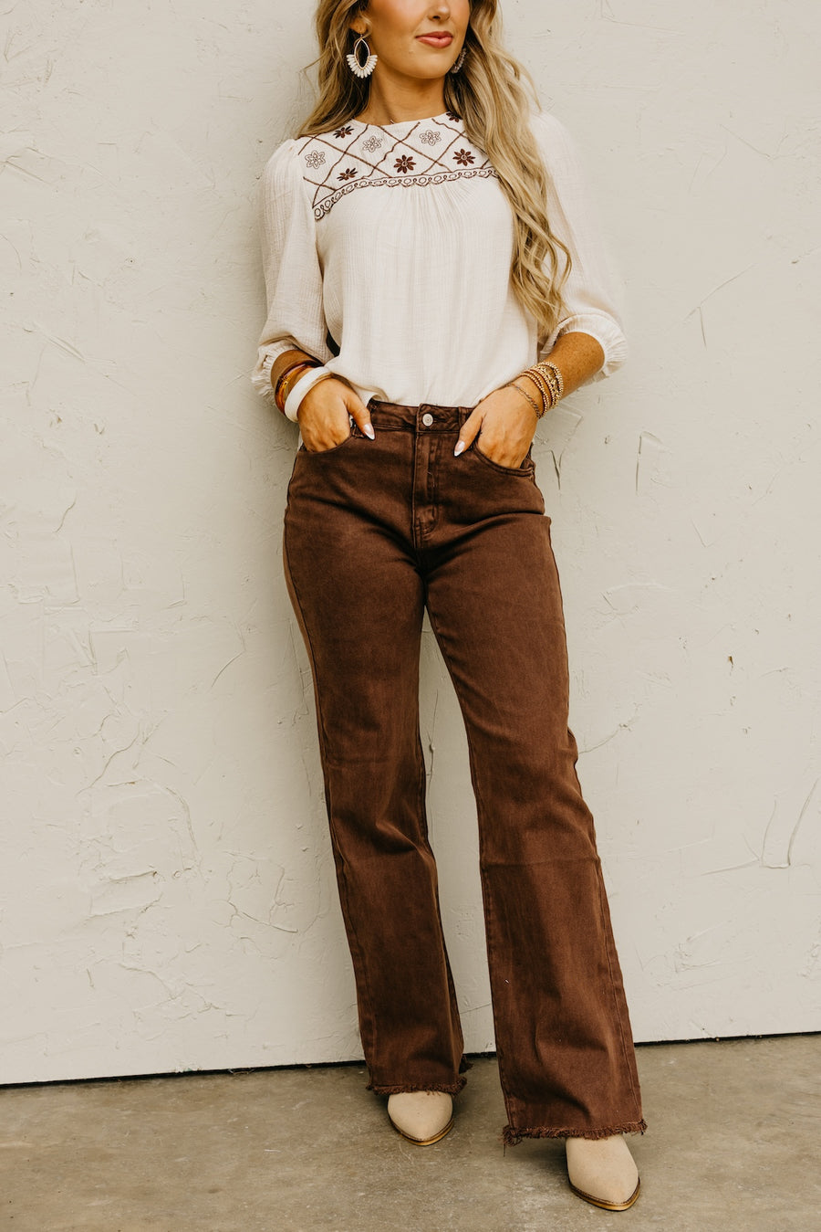 The Onyx Raw Hem Flare Denim