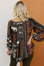 The Xiomara Bubble Sleeve Peasant Top