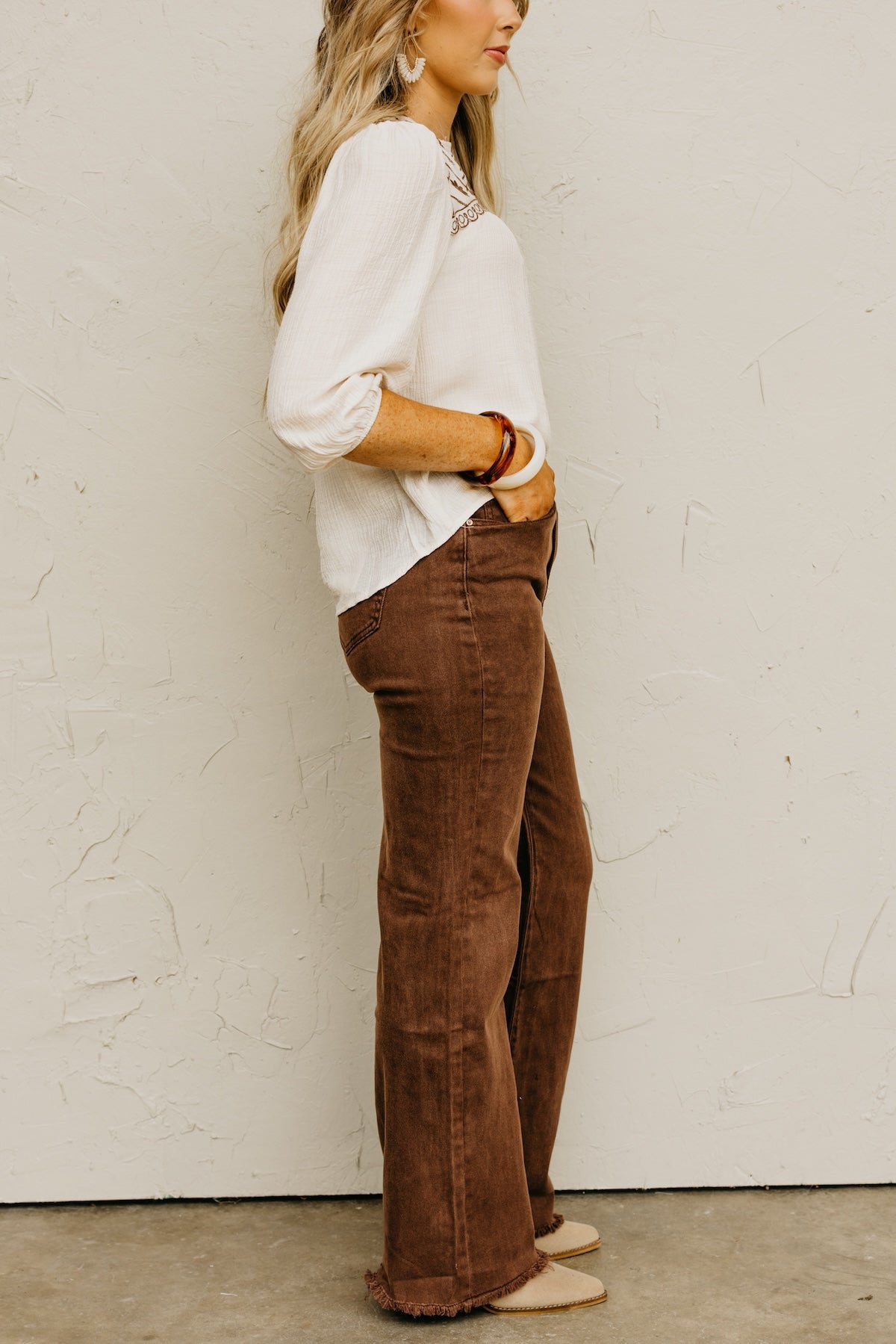 The Onyx Raw Hem Flare Denim