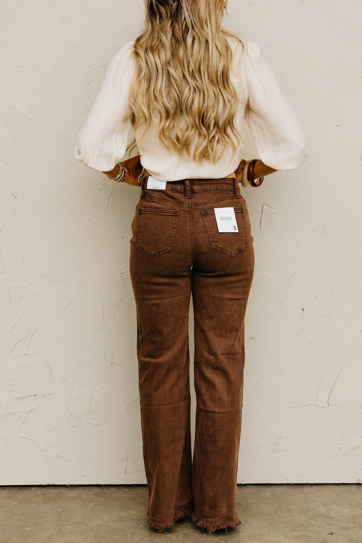 The Onyx Raw Hem Flare Denim