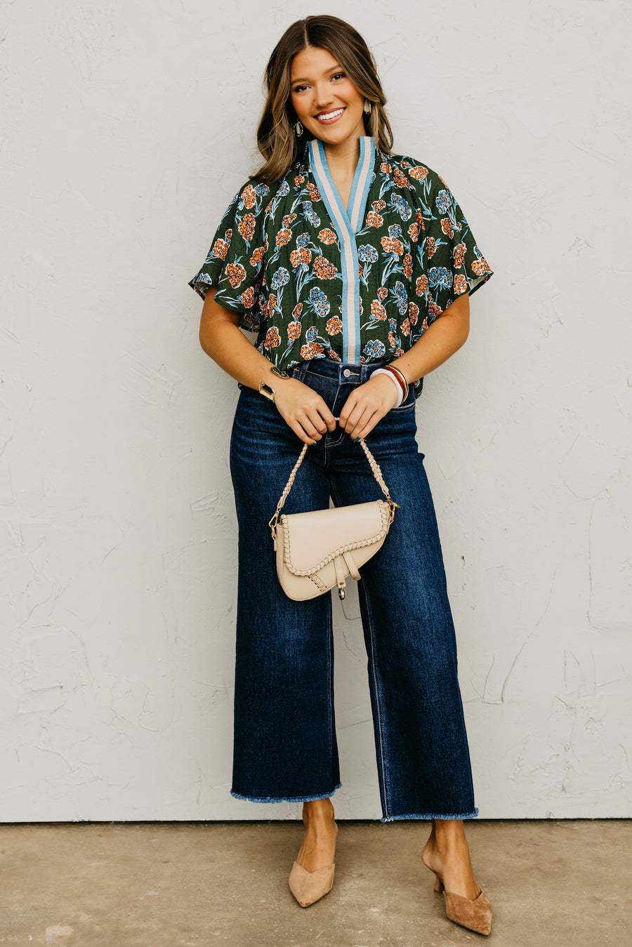 The Rona Floral Contrast Top