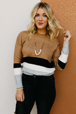 The Andi Neutral Striped Sweater
