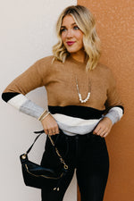 The Andi Neutral Striped Sweater