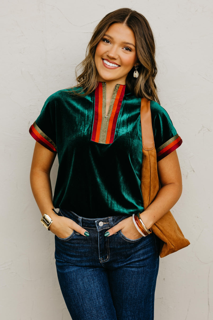 The Zaniyah Half Zip Top
