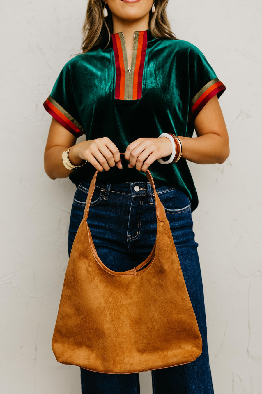 The Vinny Faux Suede Tote Bag