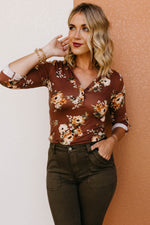 The Ramon Floral V Neck Top