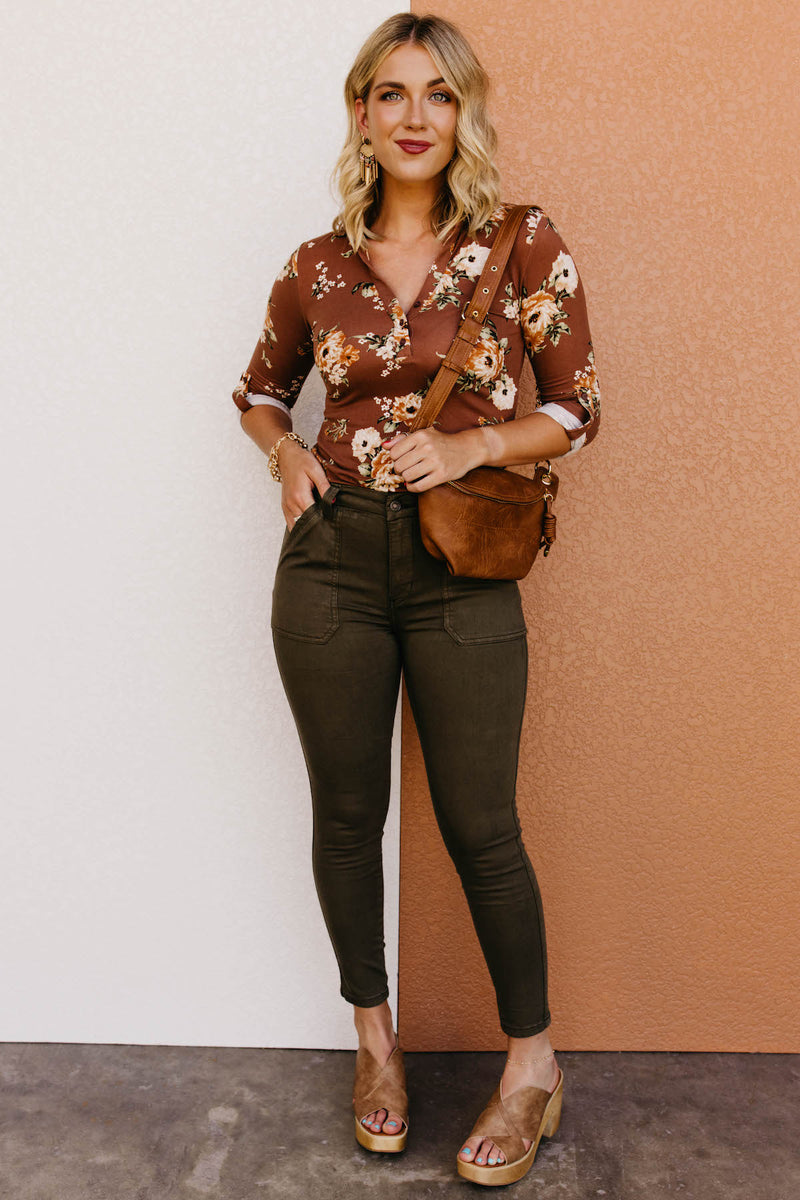 The Ramon Floral V Neck Top