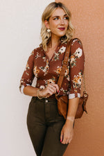 The Ramon Floral V Neck Top