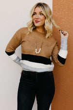 The Andi Neutral Striped Sweater