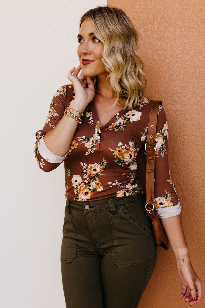 The Ramon Floral V Neck Top