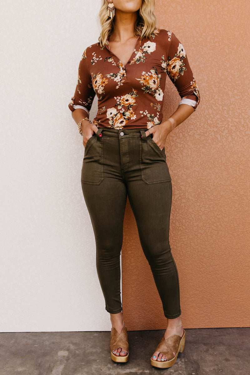 Kan Can Denim | High Rise Utility Ankle Skinny Jeans KC9305OL