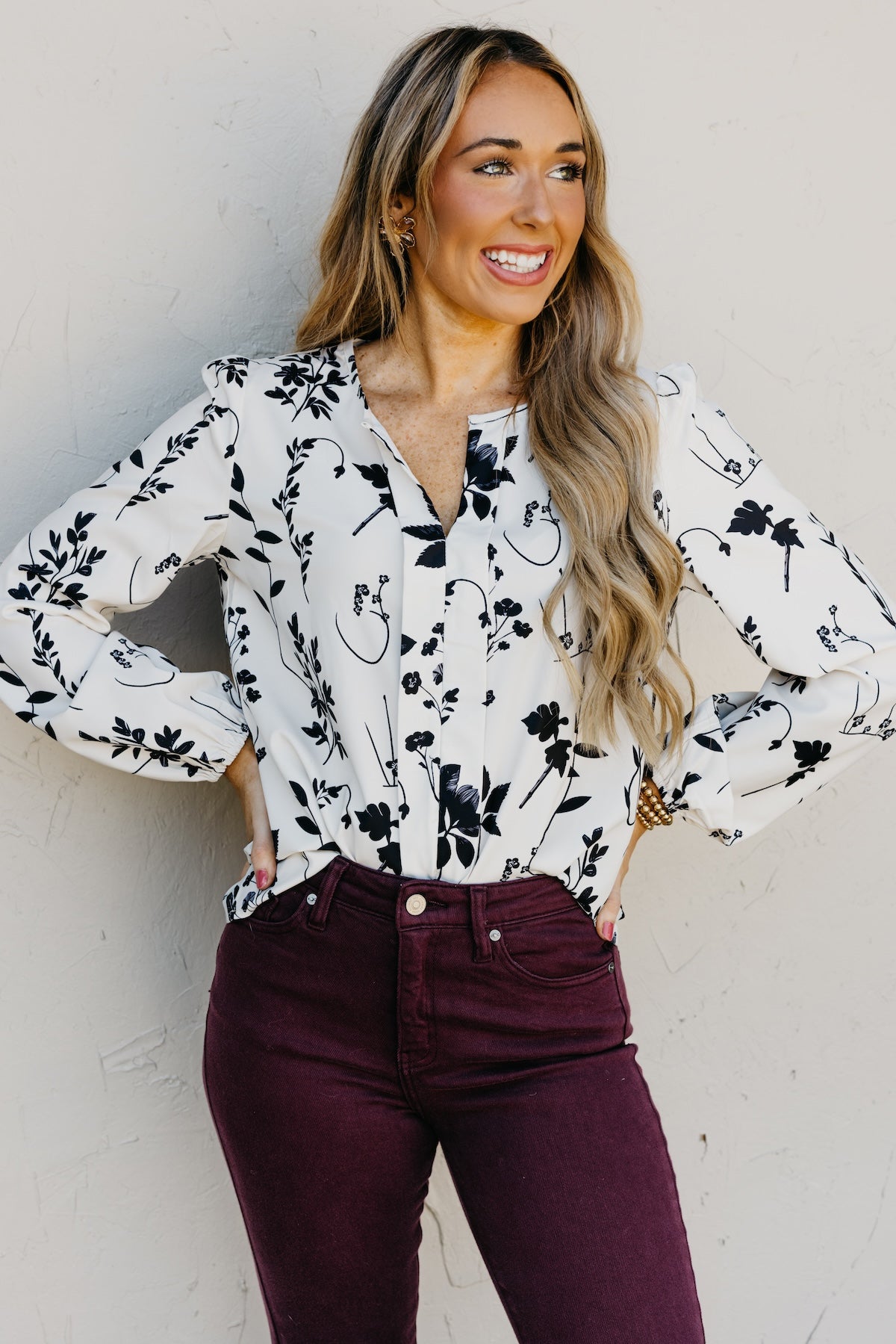 The Rae Floral Long Sleeve Blouse