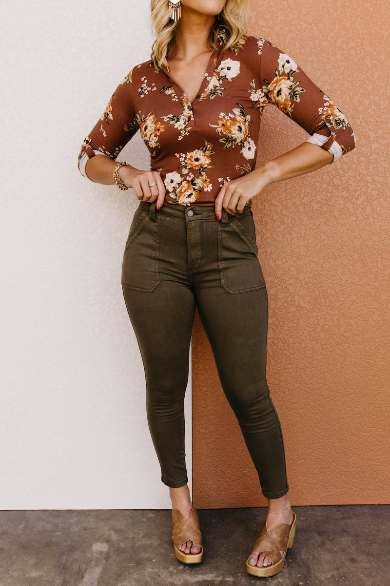Kan Can Denim | High Rise Utility Ankle Skinny Jeans KC9305OL