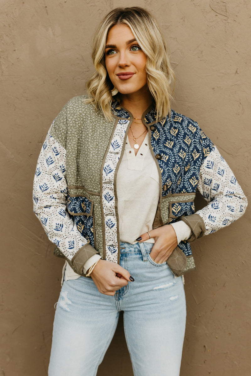 The Saul Paisley Print Quilted Jacket