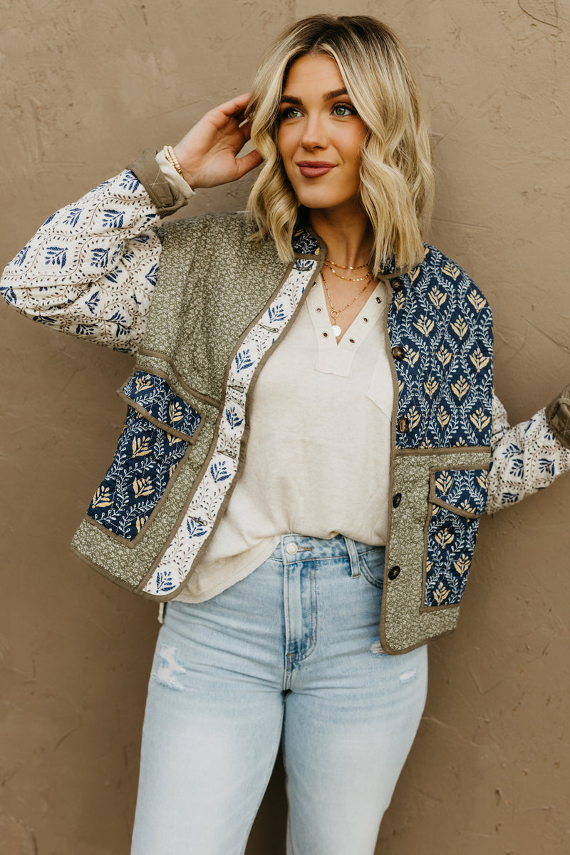 The Saul Paisley Print Quilted Jacket