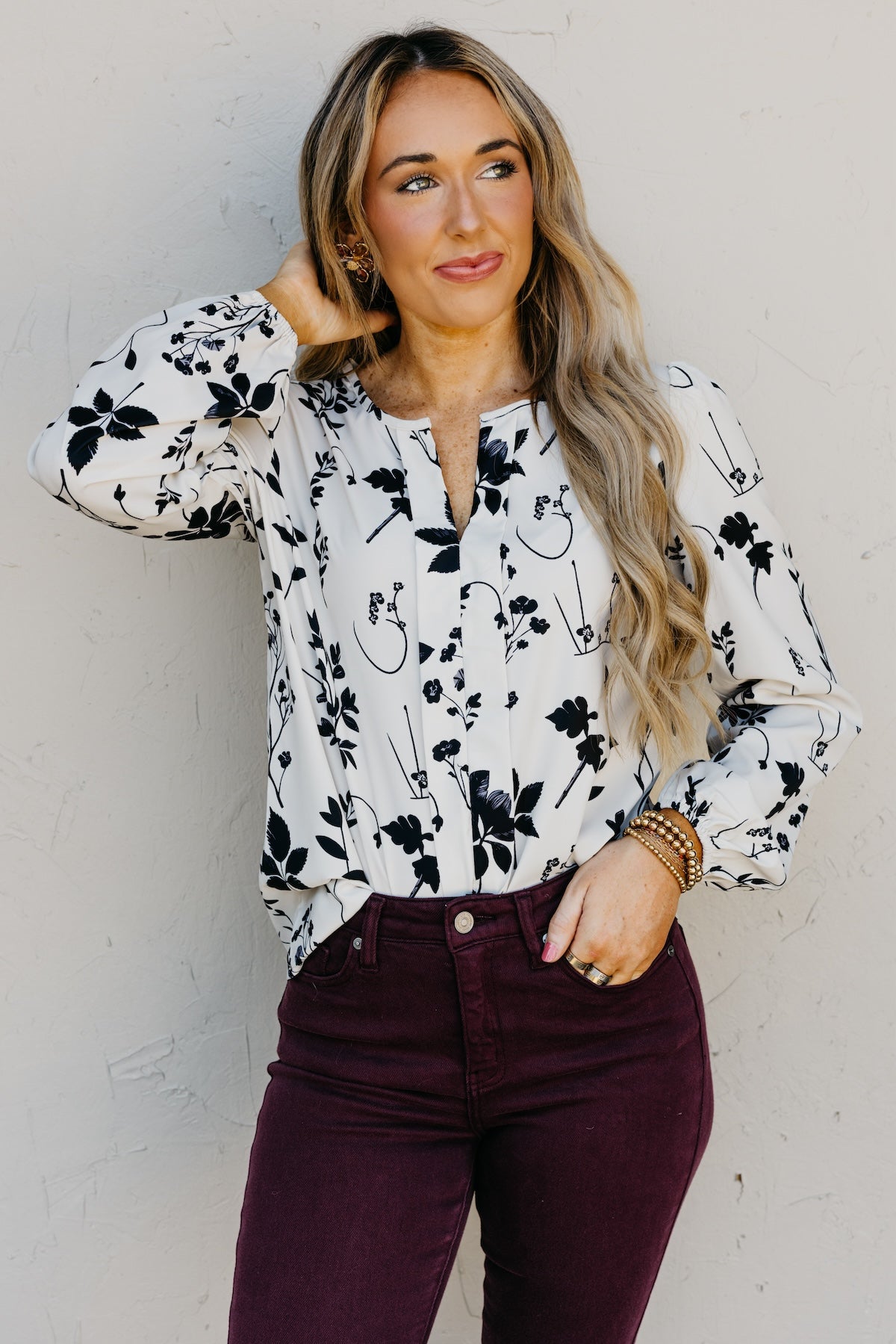 The Rae Floral Long Sleeve Blouse