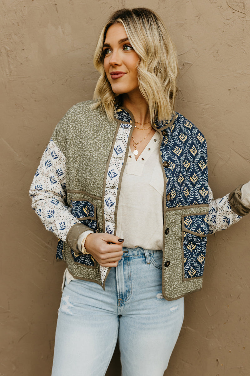 The Saul Paisley Print Quilted Jacket