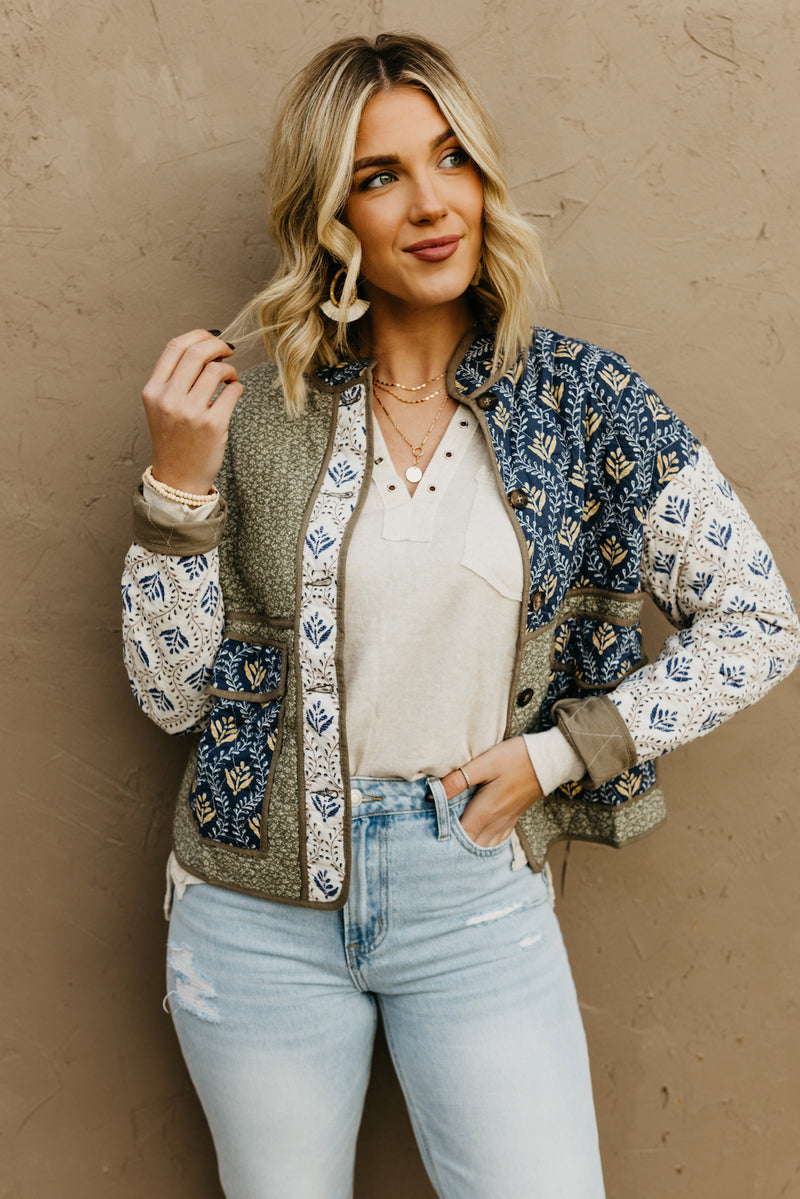 The Saul Paisley Print Quilted Jacket
