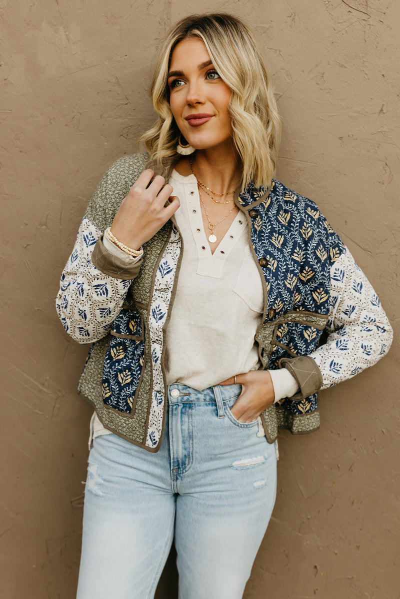 The Saul Paisley Print Quilted Jacket