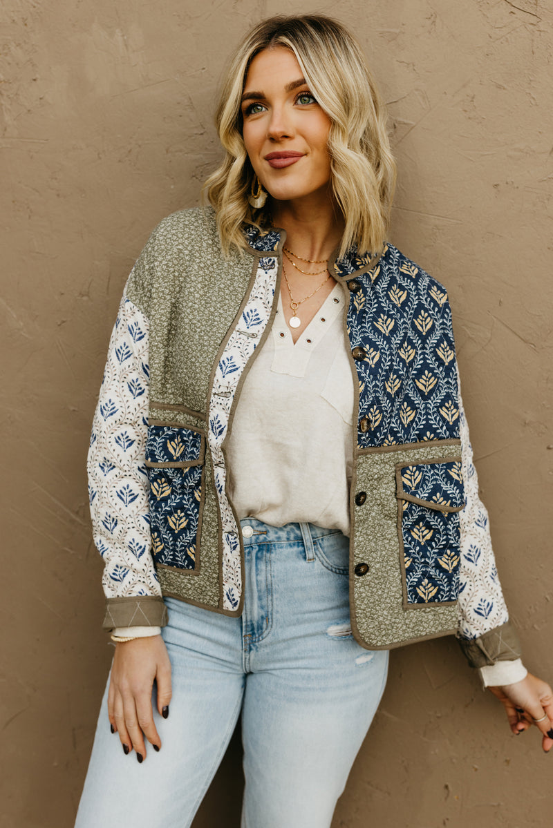 The Saul Paisley Print Quilted Jacket