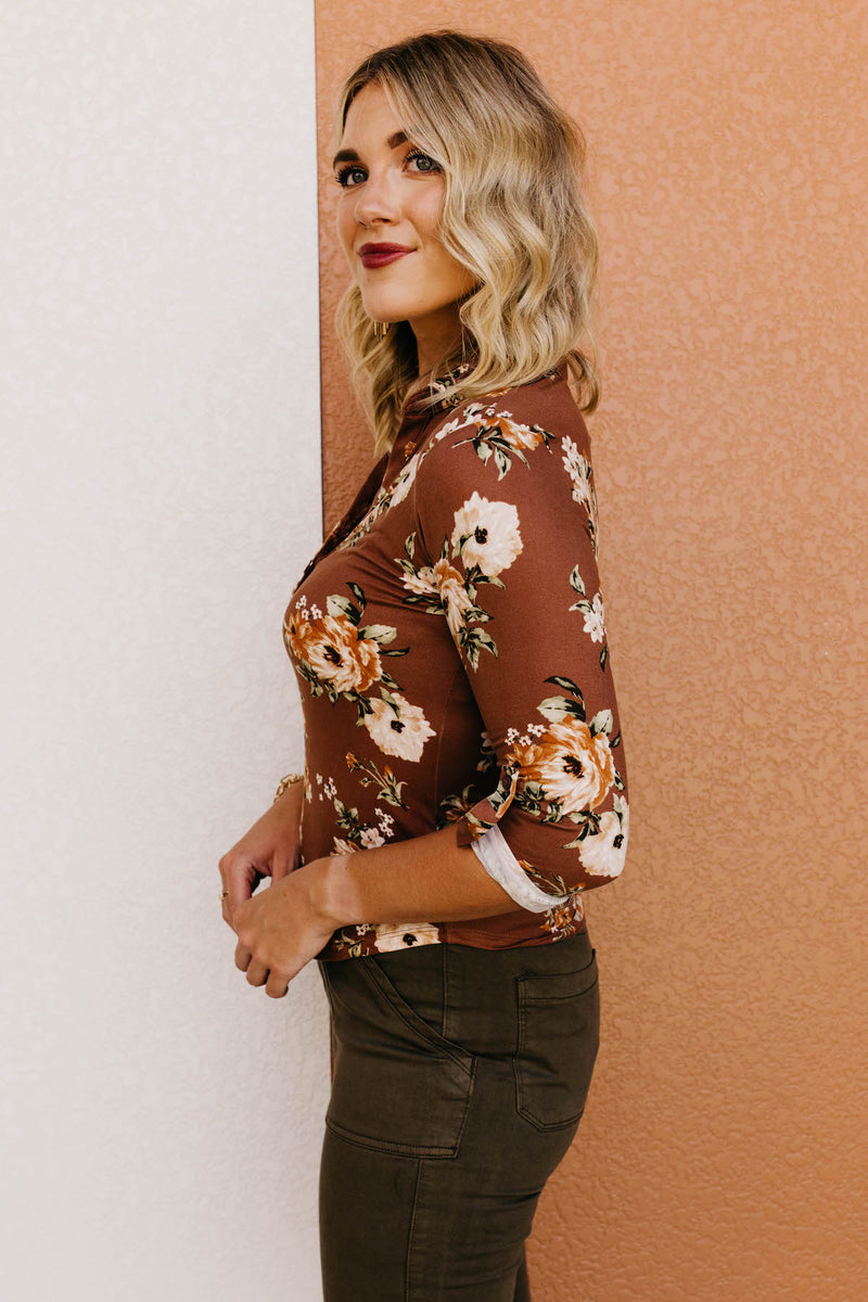 The Ramon Floral V Neck Top