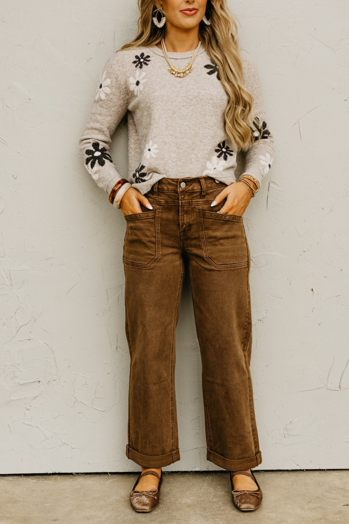 Flying Monkey | High Rise Slim Wide Leg Tab Denim