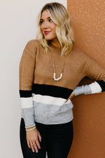 The Andi Neutral Striped Sweater