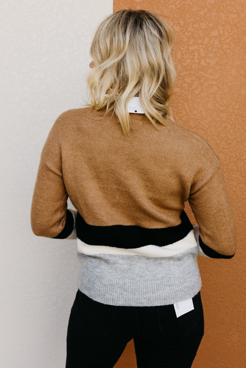 The Andi Neutral Striped Sweater