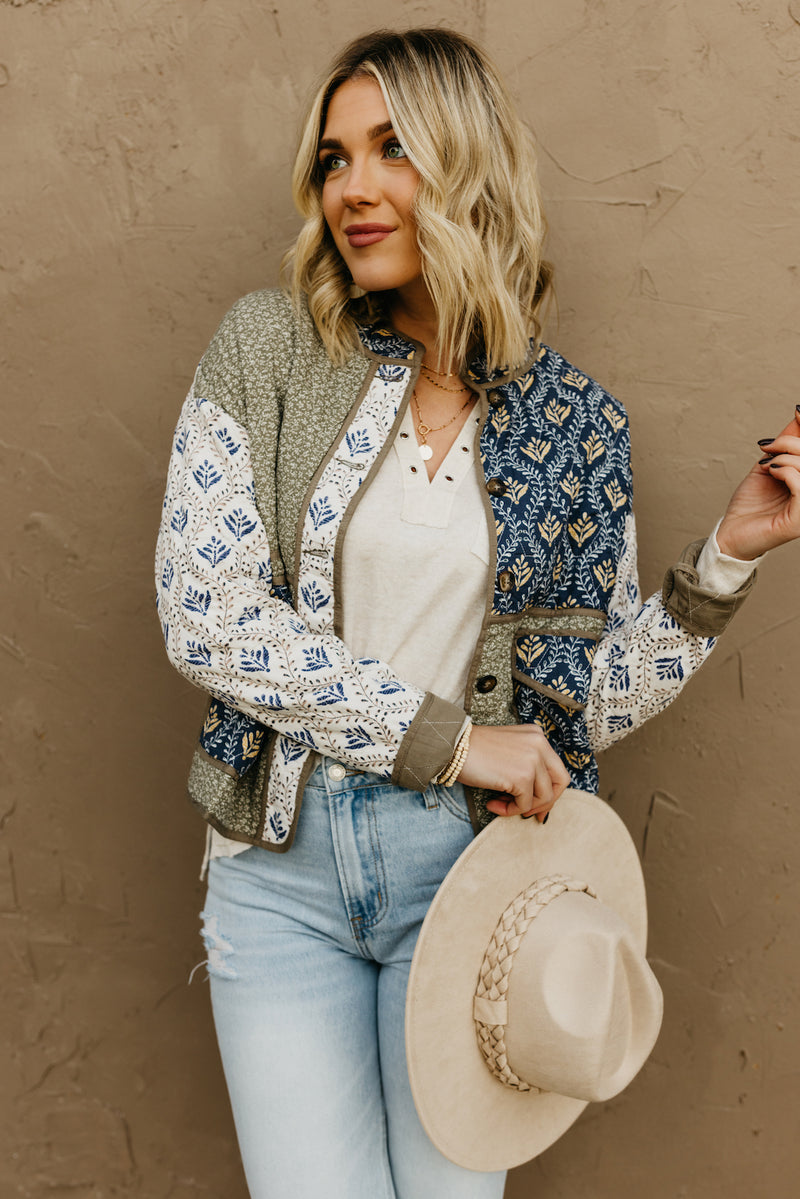 The Saul Paisley Print Quilted Jacket